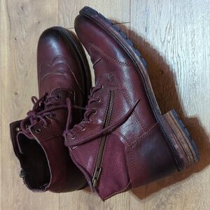 Vintage Foundry Leather Boot Harrison Men’s Burgundy sz 11